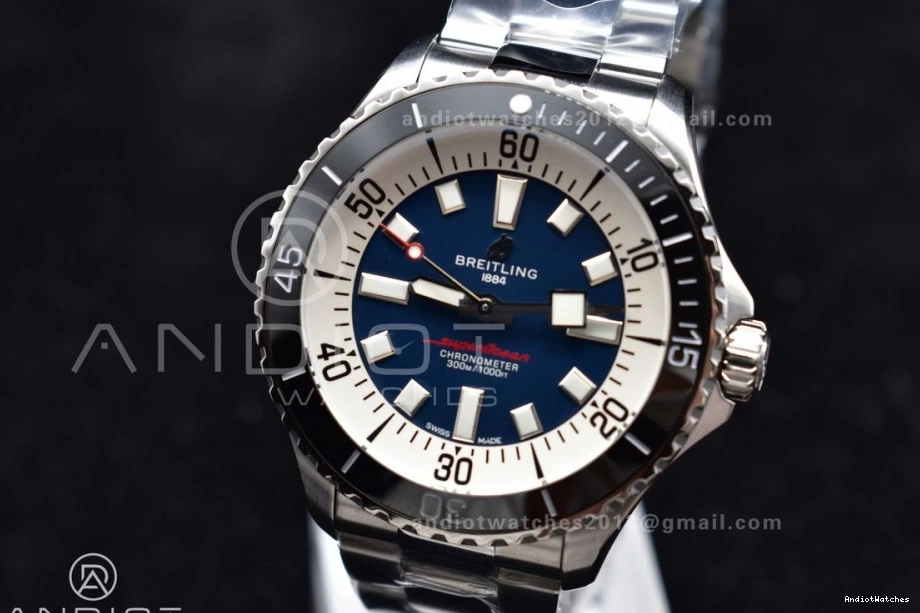 481 Automatic A Best Blue on Dial 1:1 TF Bracelet White SuperOcean AllSeason Edition SS 44 0519